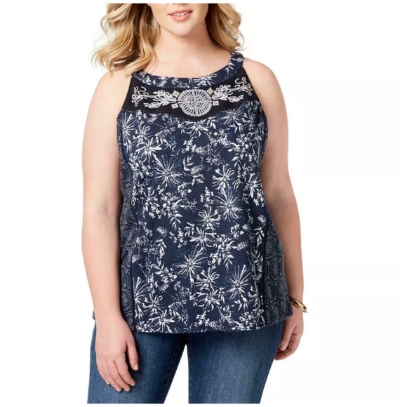 Style & Co Tops - STYLE & CO LACE EMBROIDERED TANK TOP Style & Co Tops - STYLE & CO LACE EMBROIDERED TANK TOP